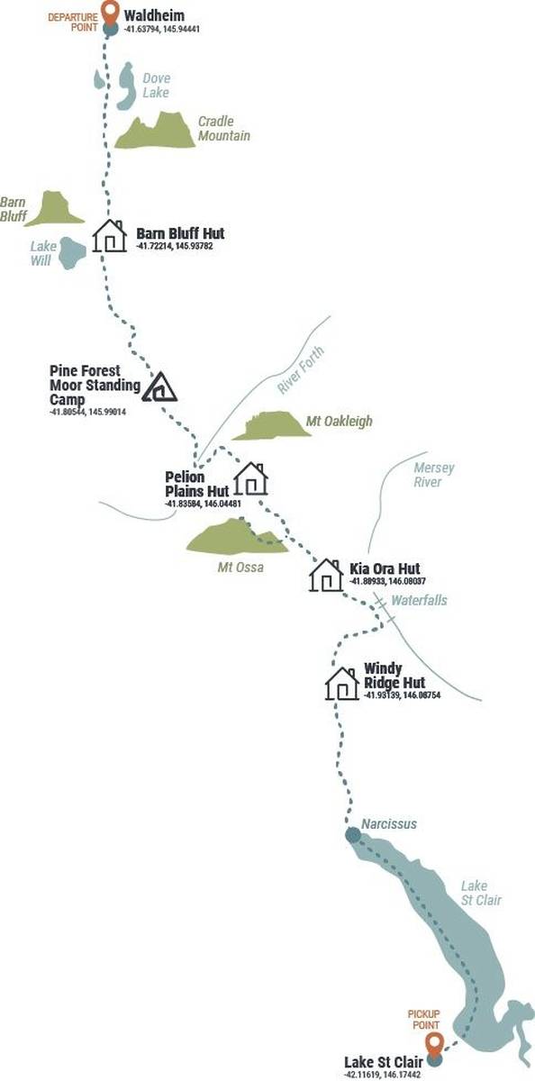 Cradle Mountain Signature Walk Map