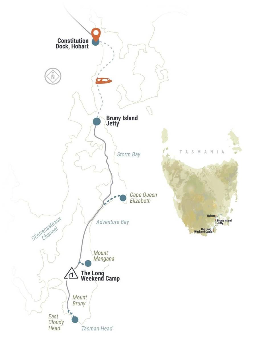 Bruny Island Long Weekend Map