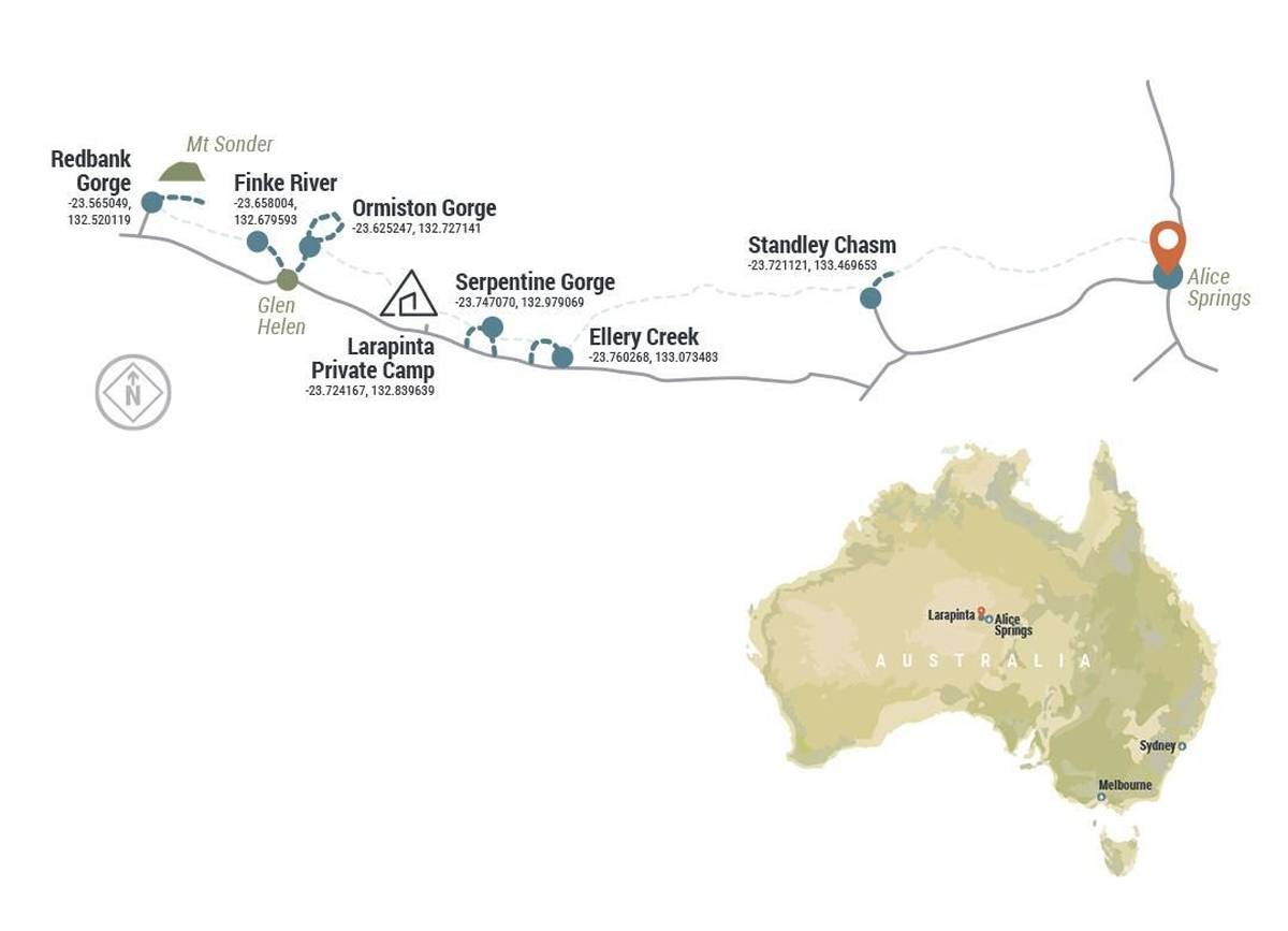 Larapinta Signature Walk Map