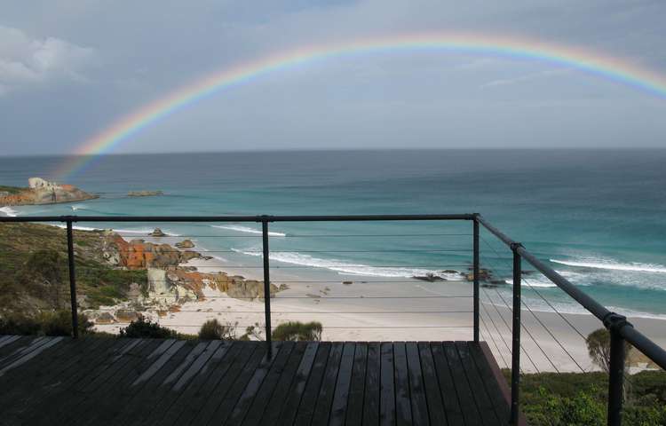 Looking out to sea from the lodge