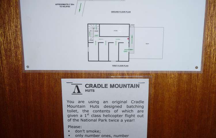 A layout of the huts