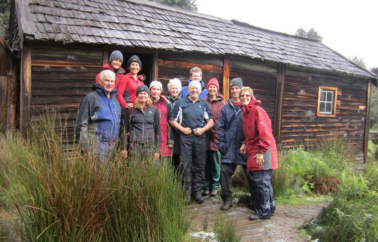 Our group at Paddy Hartnett's Hut