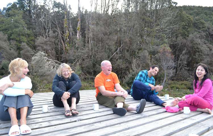 Having a laugh at the end of a long day