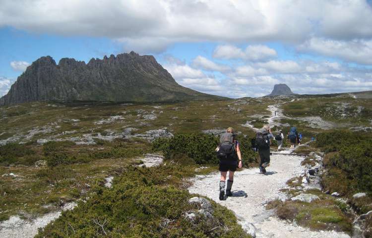 Day 1, heading past Cradle Mtn