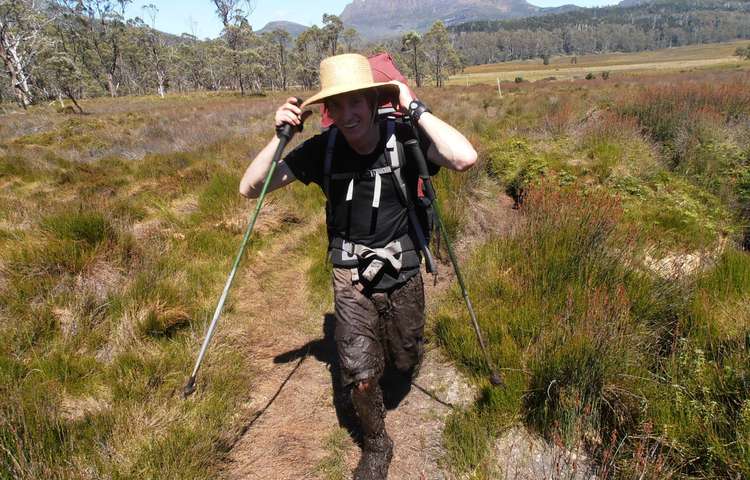 Joe emerges from mud