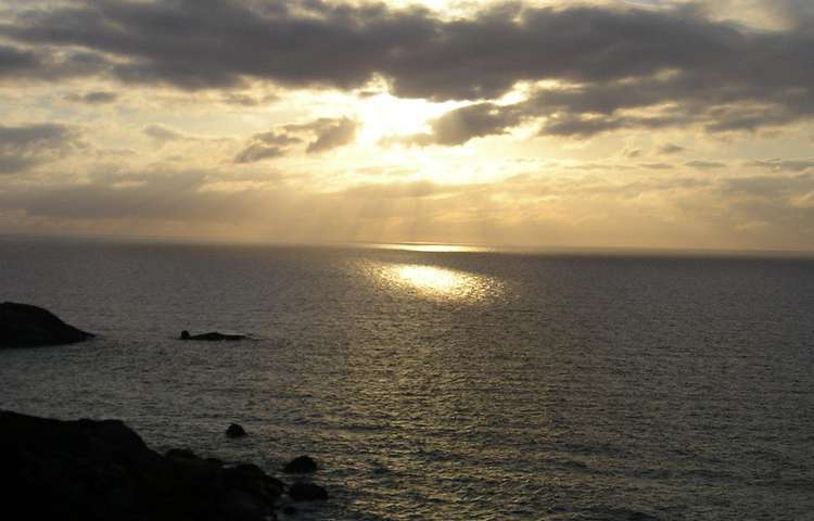 Just after sunrise from the lodge deck