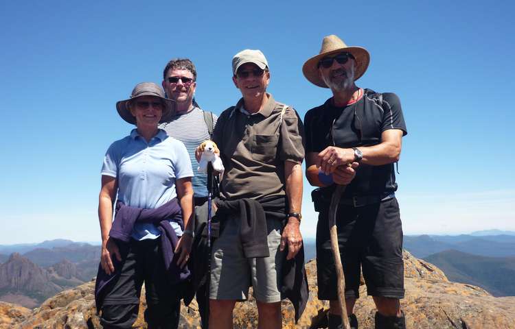 At the summit of Mt Ossa