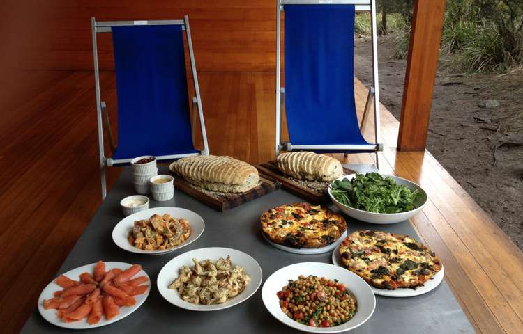 Lunch at the Bay of Fires Lodge