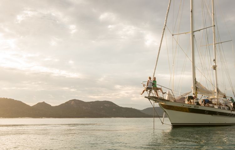 sailboat at Wineglass Bay