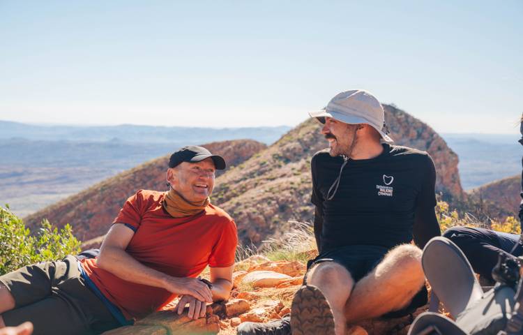 Walkers relaxing on Larapinta Trail