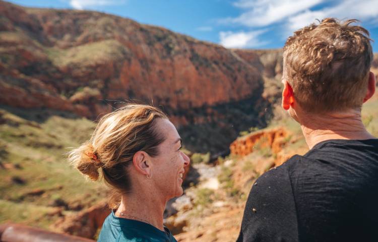 Guests enjoying the view on Larapinta Walk
