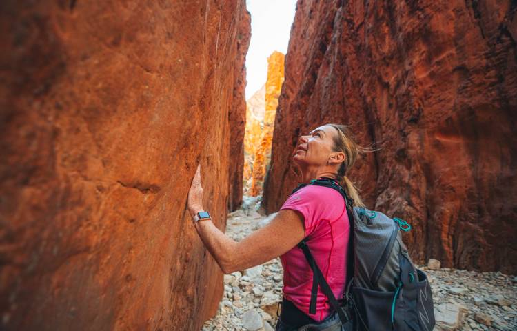 Guest enjoying the nature on Larapinta Trail
