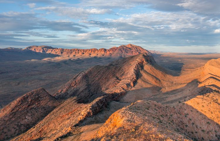 Sunset views on the Larapinta Trail walk