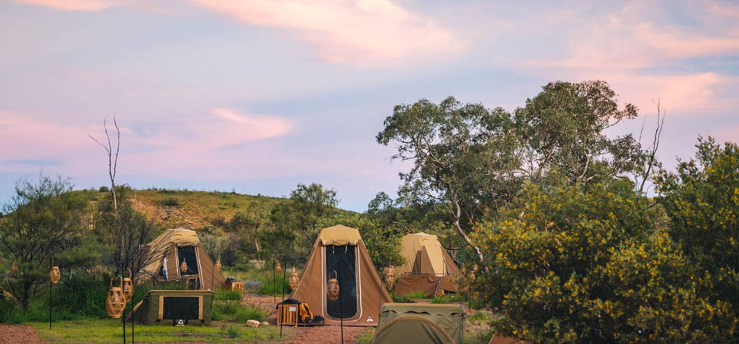 Larapinta accommodation during sunset