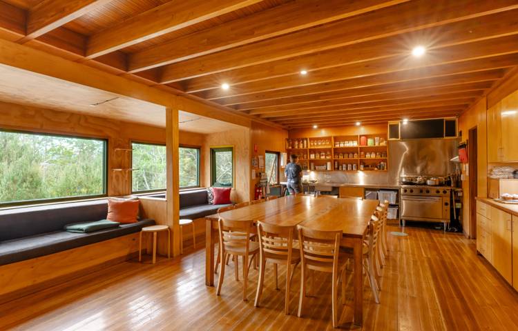 Main room, luxury accommodation Cradle Mountain Hut