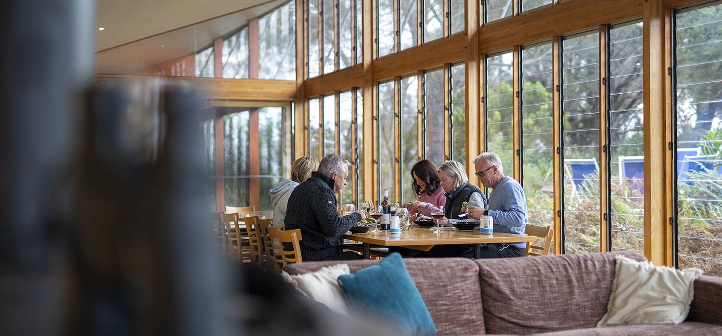 Our dinners feature local, Tasmanian produce, beer and wine