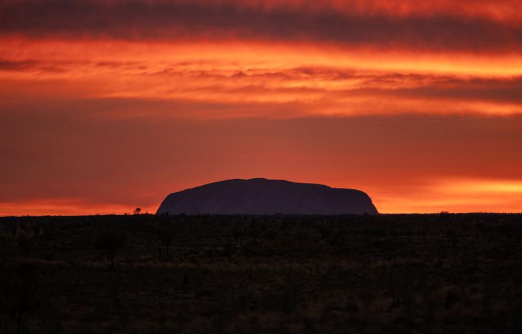sunset at Uluru