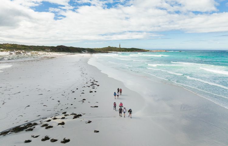 walkers, beach, ocean, coast