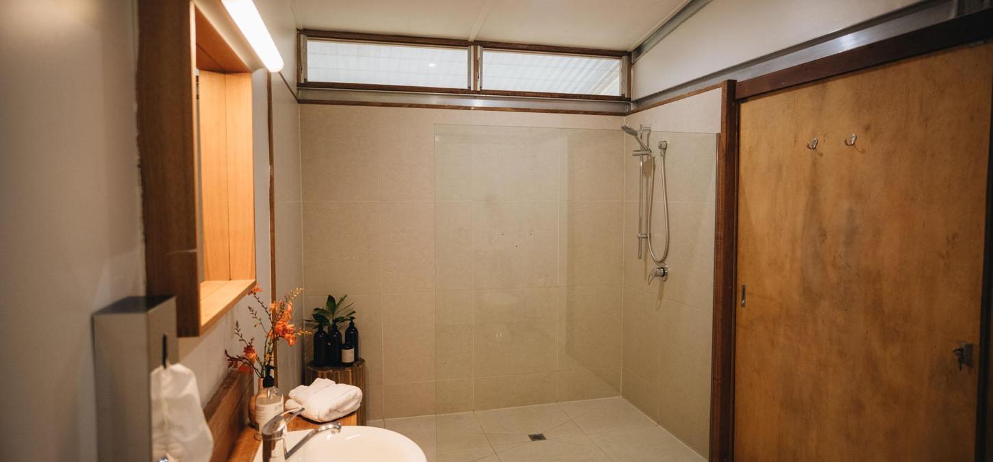 Shower, bathroom, door, mirror, sink